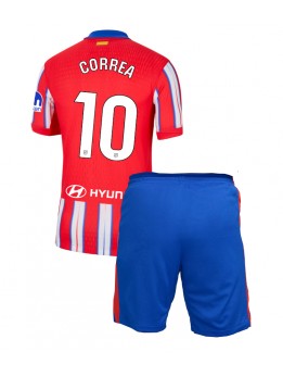 Atletico Madrid Angel Correa #10 Replika Hemmakläder Barn 2024-25 Kortärmad (+ byxor)